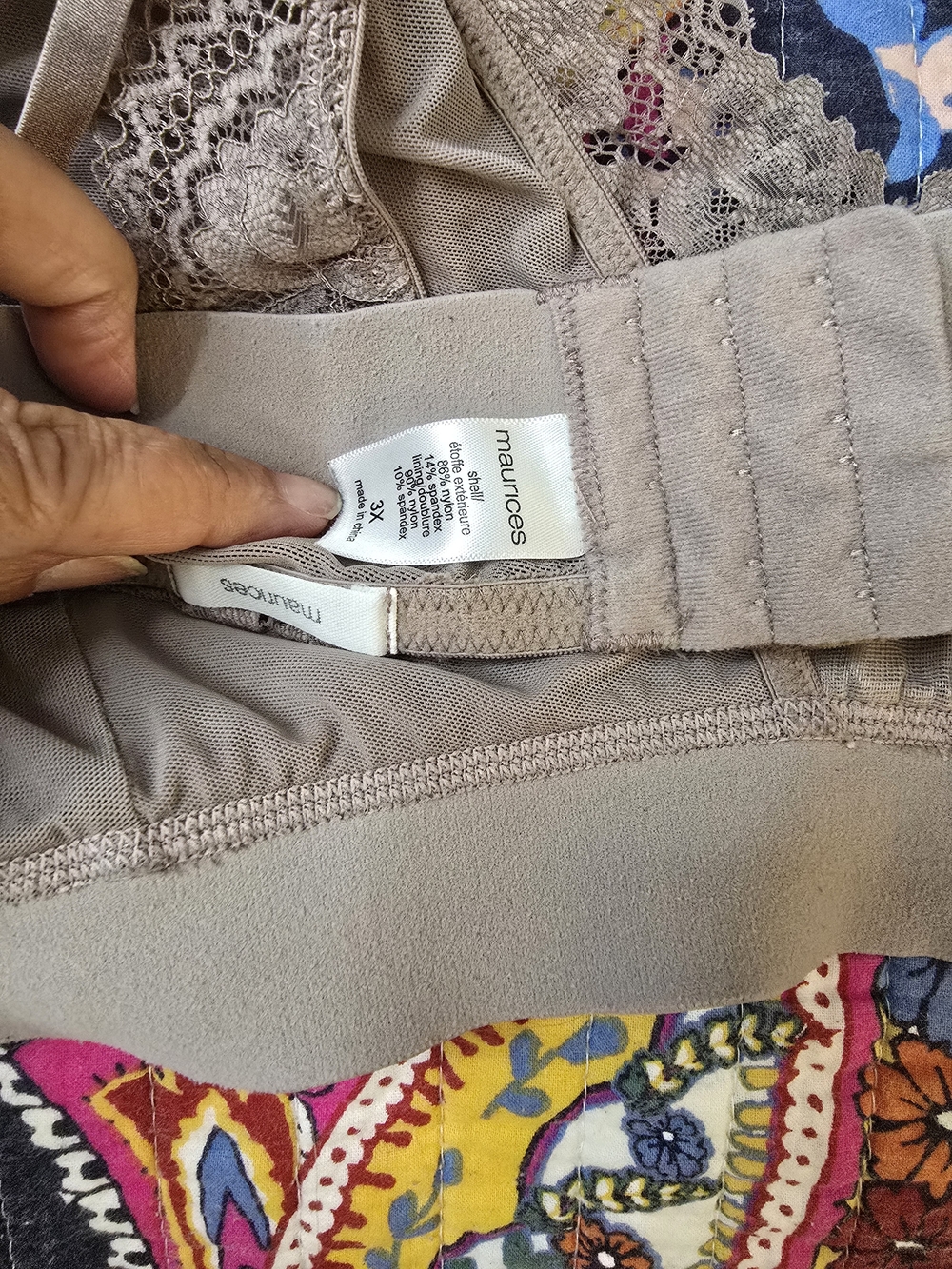 Maurices Lace Bralette Duo in Black & Taupe - Picture 3 of 8